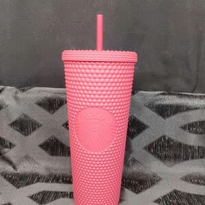 Starbucks Pink Textured Tumbler with Straw
